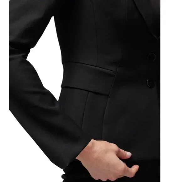 White House Black Market Signature Black Double-Button Closure Blazer, Size 10 - Picture 11 of 11